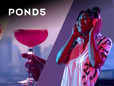 Pond5 new cover art, vibrant design, stock photo. Royalty-free video & audio platform.