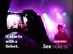 See Tickets new cover image featuring upcoming events and ticket information. Vibrant design promoting event tickets and concert tickets.