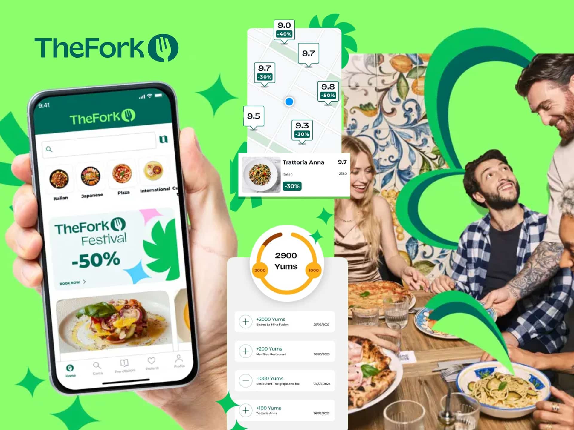 The Fork Promo Code The Fork app cover featuring a stylized fork and knife, promoting restaurant deals and dining discounts. Mobile app icon.