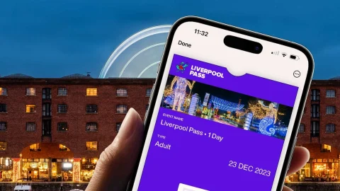 Liverpool Pass cover showing exclusive city attraction discounts and sightseeing savings for tourists in Liverpool.