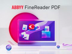 ABBYY FineReader PDF software cover. Powerful document processing and conversion.