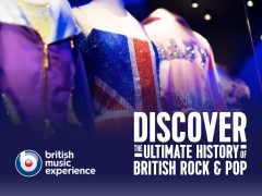 The British Music Experience logo, featuring a stylized lion and musical notes, representing British music history and culture.