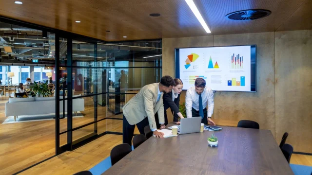 Modern office interior in London featuring professional workspace design for Capital Office clients.