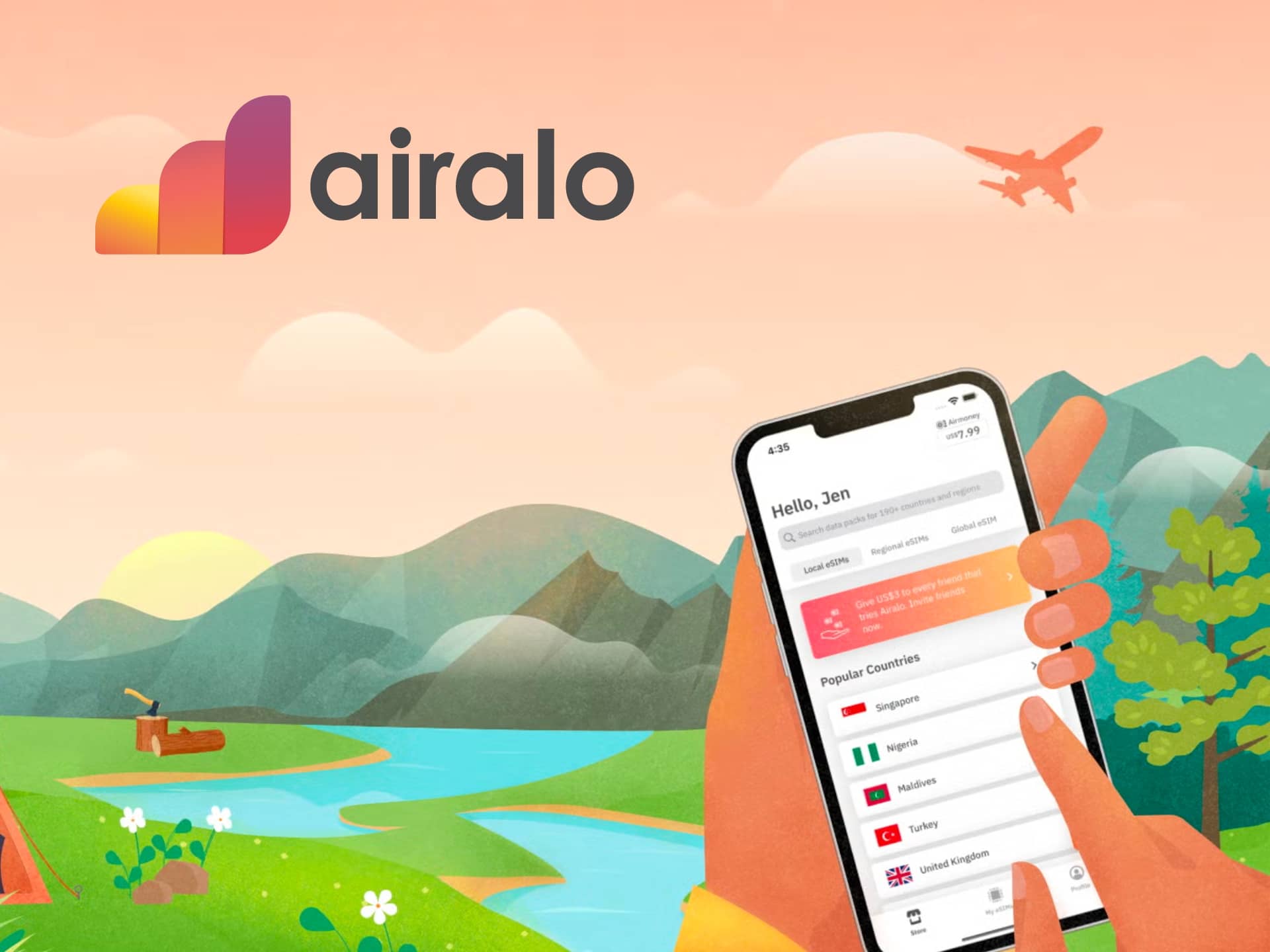 Airalo Discount Code Aralo brand cover featuring a sleek, modern design with the Aralo logo prominently displayed. Focus on travel deals, mobile payments, and digital wallets.