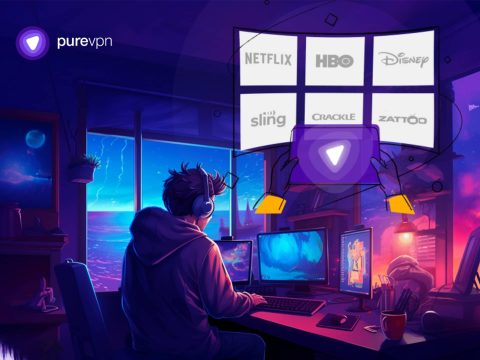 PureVPN PureVPN logo on a clean background, showcasing VPN security and privacy. Secure internet connection, VPN service, online privacy.