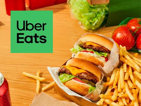 Uber Eats Uber Eats food delivery banner, delicious meals, restaurant deals, food ordering app, fast delivery, food discounts, online ordering.