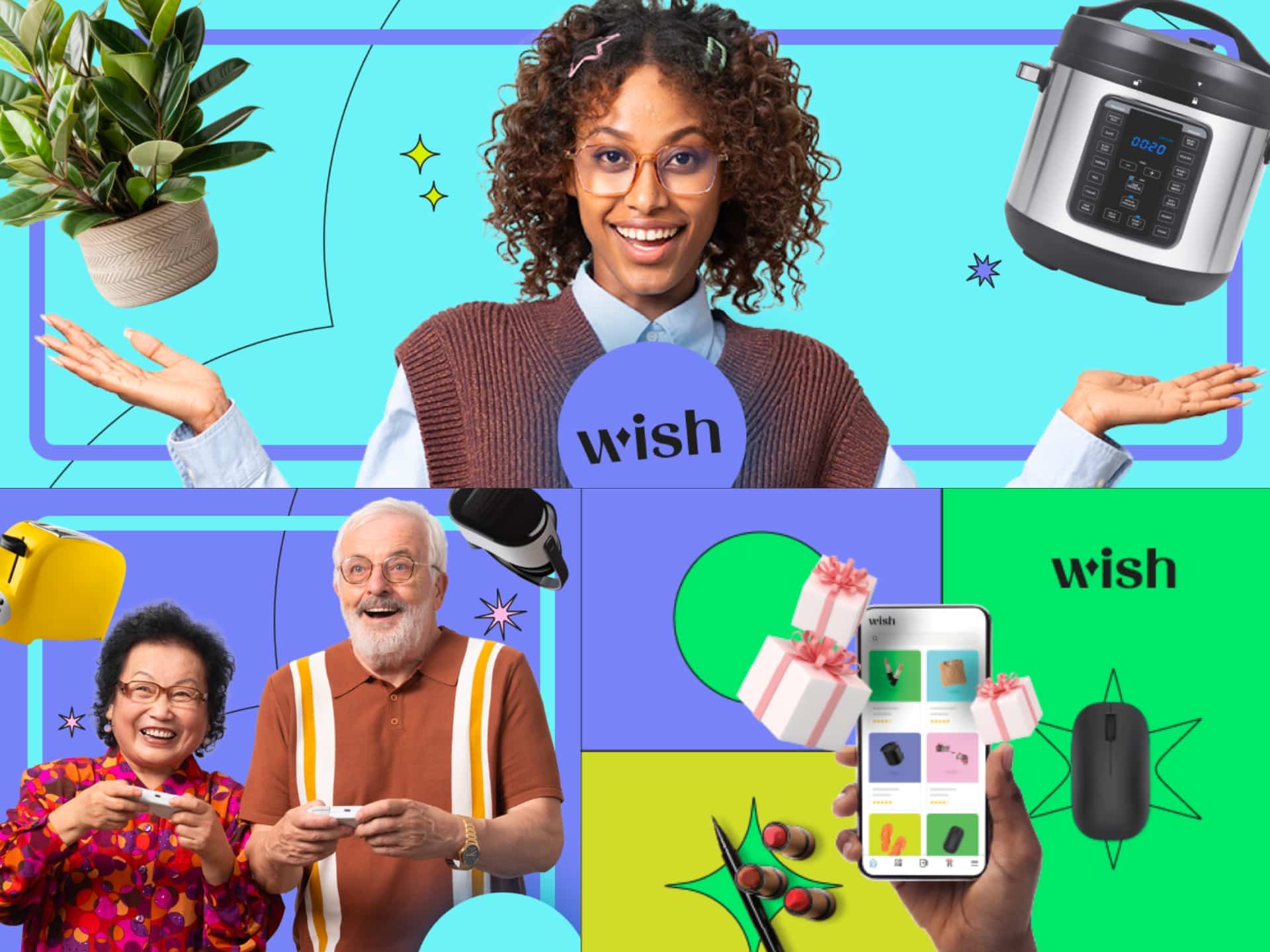 Wish Promotion Code Wish online shopping cover, vibrant colors, sale banner, discounts, best deals, shopping online.