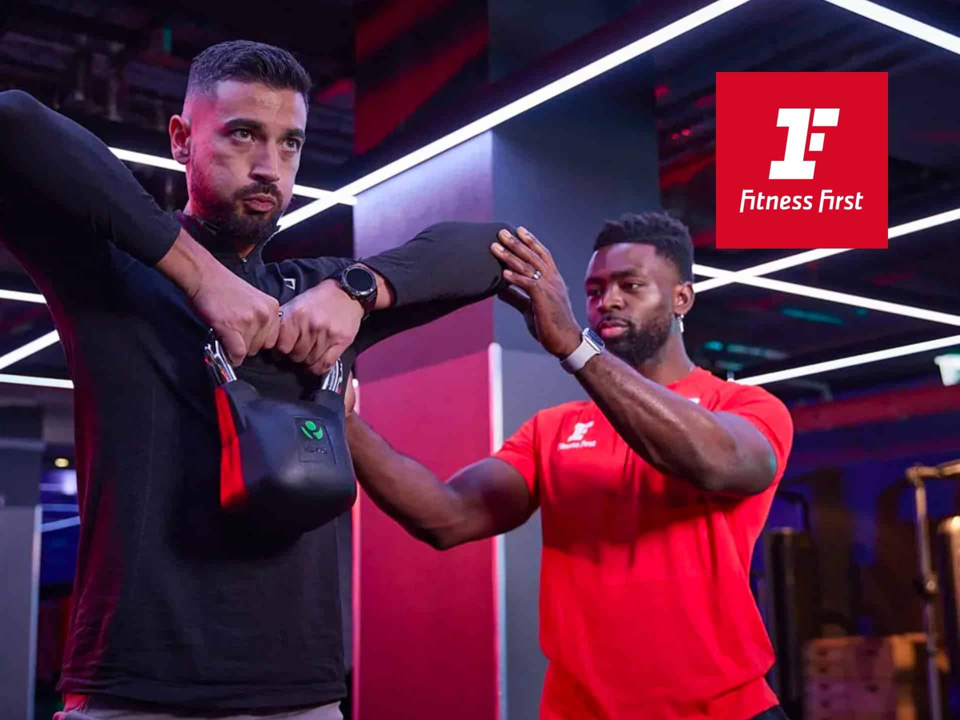 Fitness First Discount Code Fitness First promotional cover featuring workout equipment, healthy lifestyle, and fitness center atmosphere.