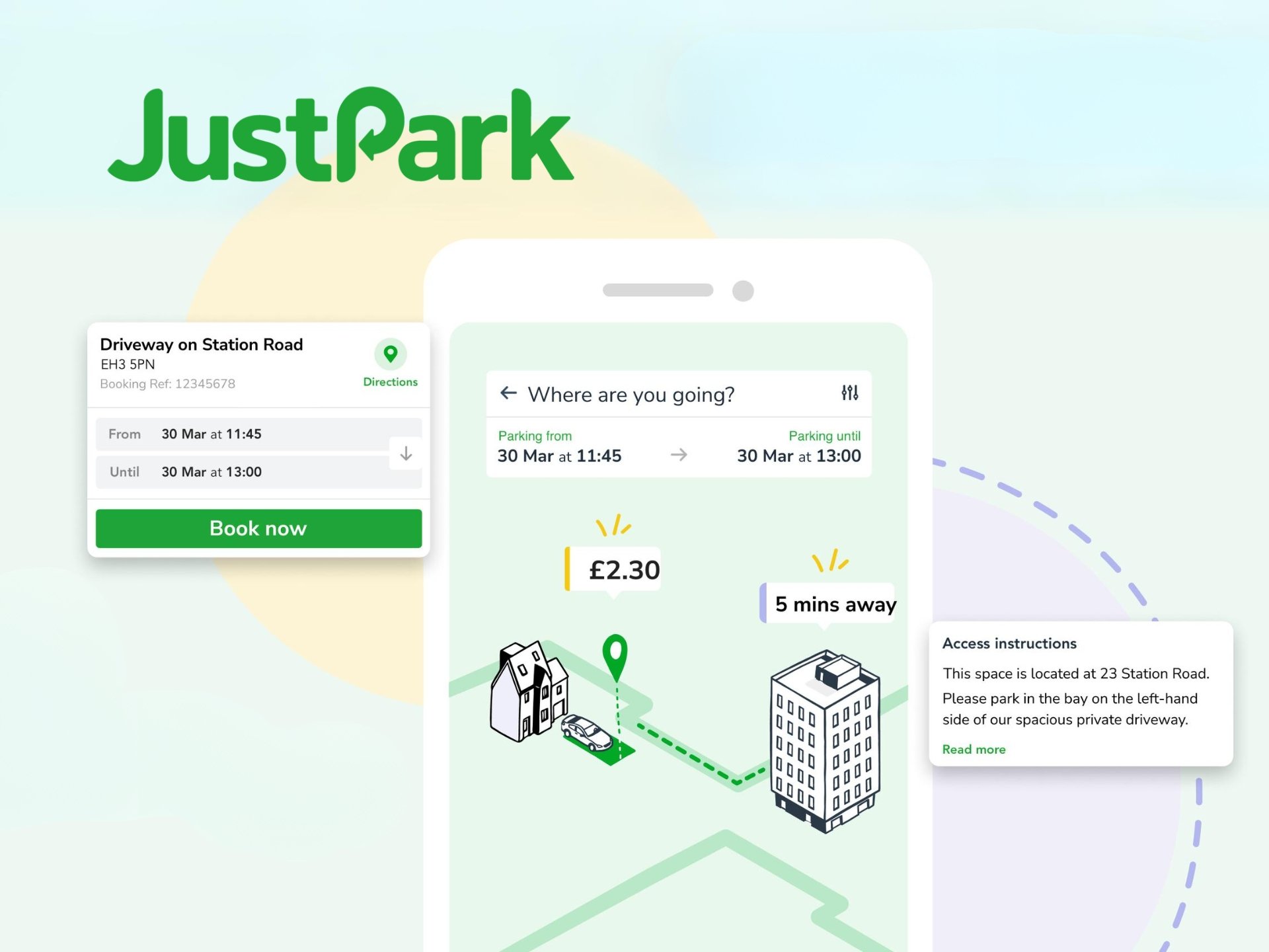 JustPark parking cover, modern design, outdoor parking solution, parking garage entrance.