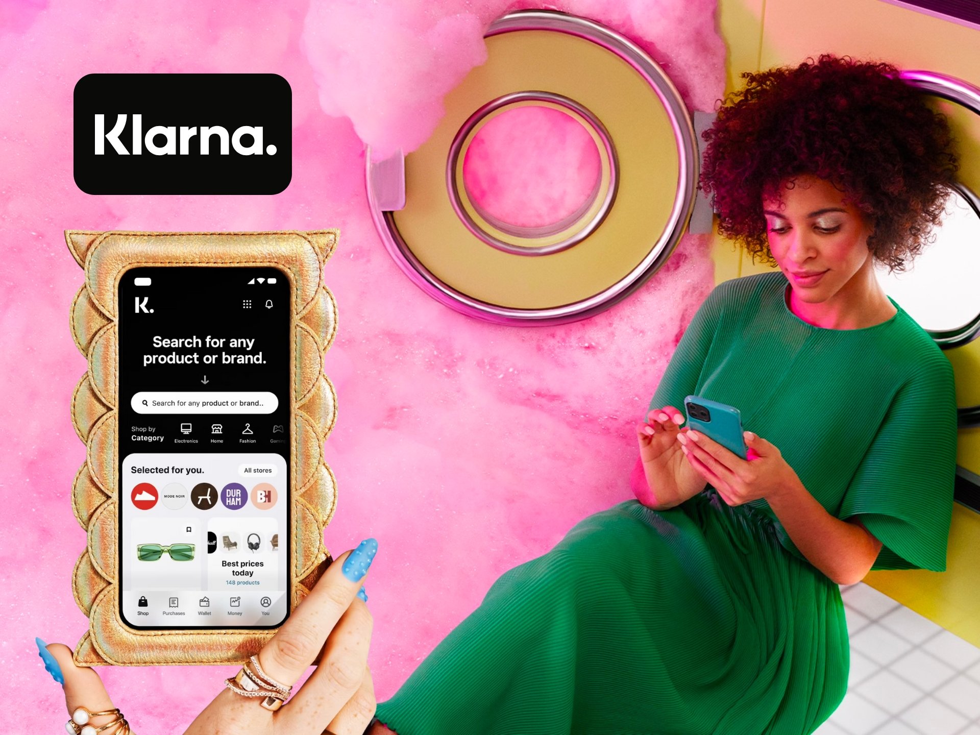 Klarna Invite Code Klarna mobile app interface showing payment options and shopping experience. Buy now, pay later with Klarna for seamless purchases.