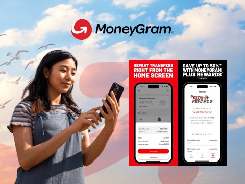 MoneyGram promotional image featuring a hand exchanging cash, symbolizing money transfer services. Secure and fast money transfer solutions.