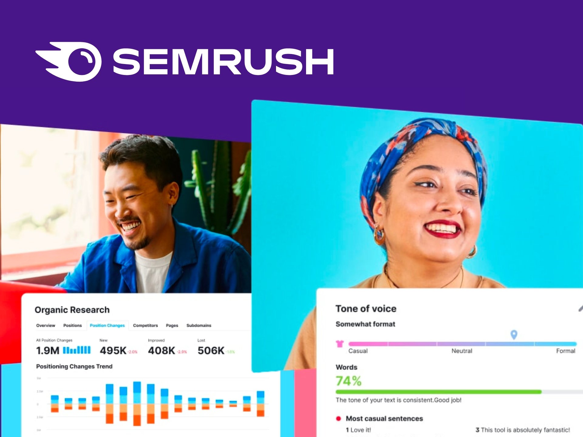 Semrush Promo Code Semrush cover image - SEO tools, keyword research, online marketing, digital advertising, and competitor analysis.