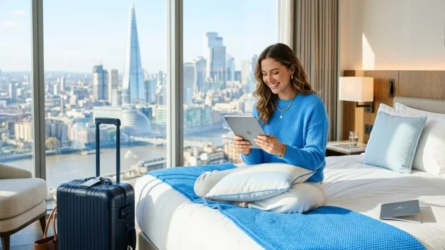 Trip.com travel deals and holiday booking platform interface on a laptop screen for affordable travel planning.