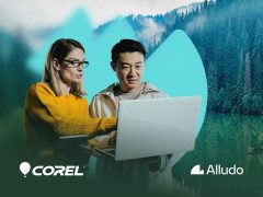 Corel Alludo: Official product cover. High-resolution image for graphic design and brand promotion.