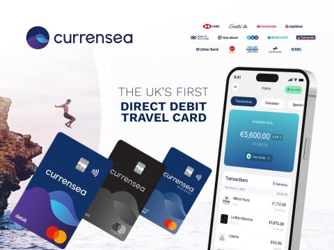 Currensea app interface showing currency conversion, exchange rates and financial insights. Mobile app for international money transfers and currency exchange.