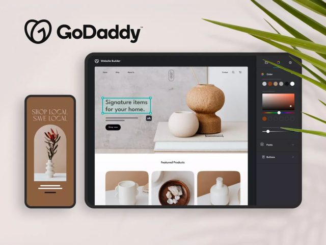 GoDaddy GoDaddy cover image showcasing website hosting, domain registration, and online business services. Web hosting, domain names, website builder, online marketing.
