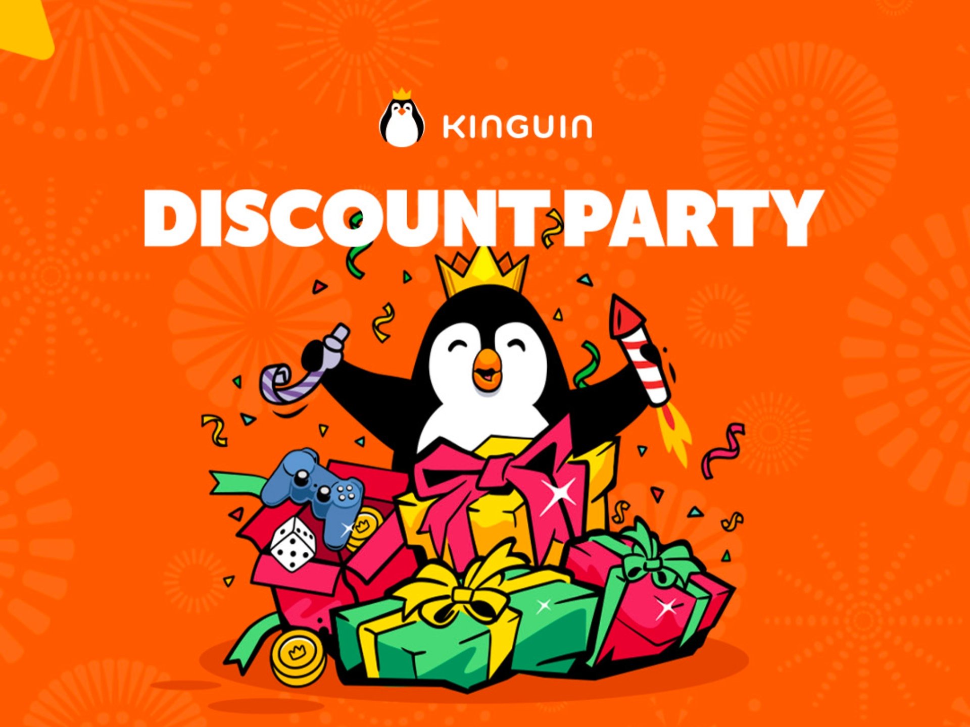 Kinguin Discount Code Kinguin cover art featuring a stylized penguin character, vibrant colors, and playful design.