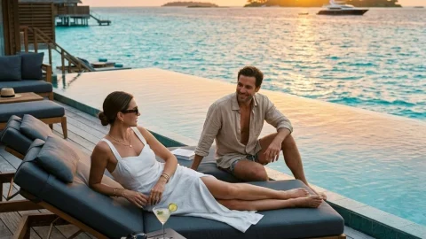 Luxury Escapes travel deal featuring a premium resort view for holiday bookings and exclusive travel savings.