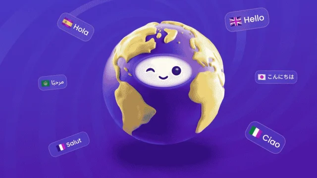 Mondly language learning app interface on a smartphone screen, showcasing interactive lessons and vocabulary practice.