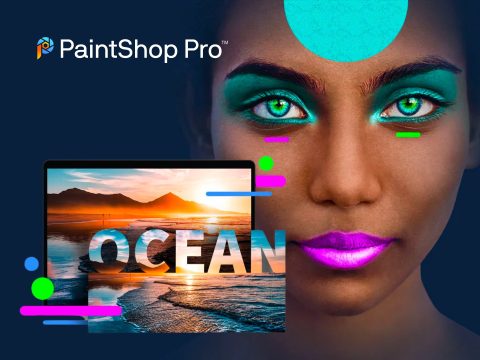 PaintShop Pro software interface showcasing digital painting tools and workspace. Professional graphics editing software for artists and designers.