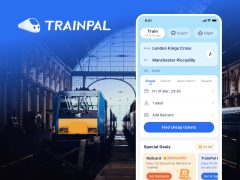 Trainpal brand new logo cover, modern design, travel app branding, digital marketing, mobile app icon.