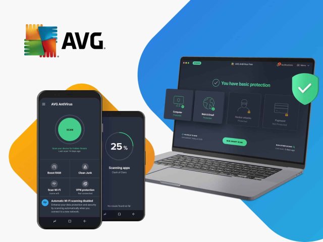 AVG Antivirus Software Cover - Security and Protection for Your Devices. Download now for peace of mind.
