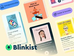 Blinkist book cover featuring a vibrant design, promoting audiobooks and summaries. Learn easily with Blinkist.