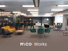 Myco Works London Office - Modern Interior, Coworking Space, London. Collaborative workspace for startups and professionals.