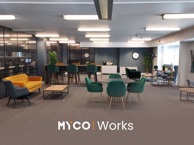 Myco Works London Office - Modern Interior, Coworking Space, London. Collaborative workspace for startups and professionals.