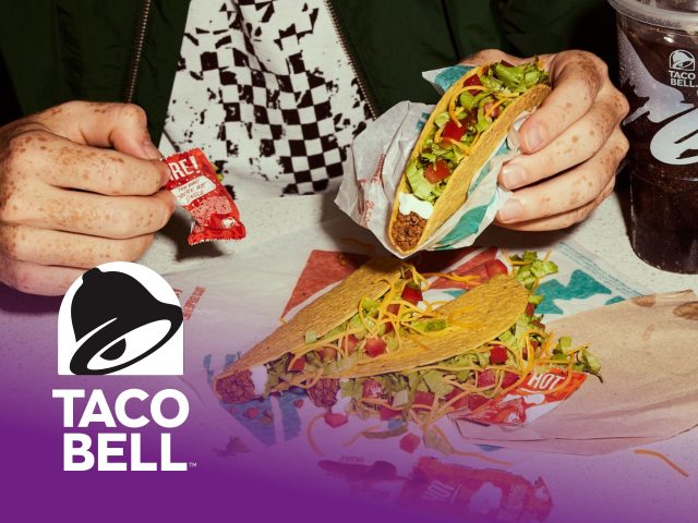 Taco Bell Taco Bell promotional cover featuring tacos, drinks, and a vibrant design. Fast food, menu, deals, offers, Taco Bell promotions.