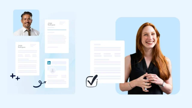 TopCV professional CV template and career development resources on a clean, modern digital interface.