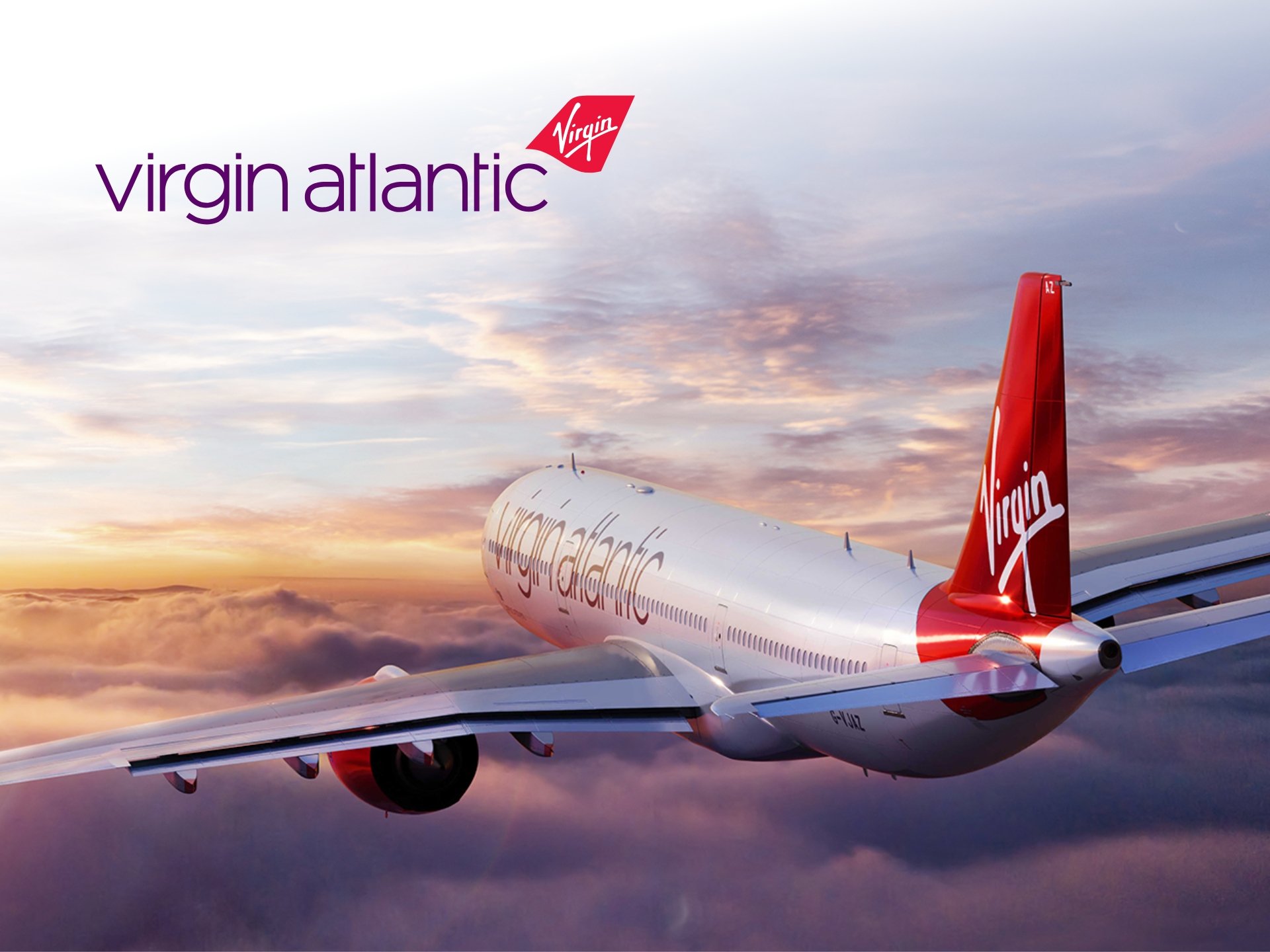 Virgin Atlantic Discount Code Virgin Atlantic airline cover featuring a stylish airplane and branding, promoting travel and flights.