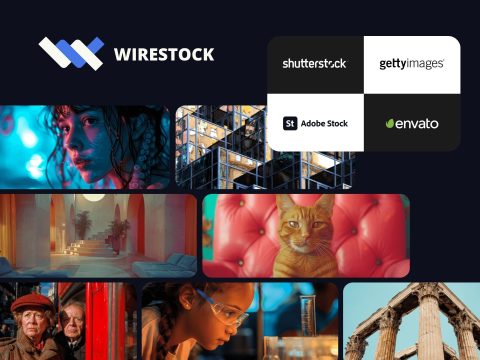 Wirestock new cover - fresh design, modern branding, stock photo. High resolution, 1920x1440.
