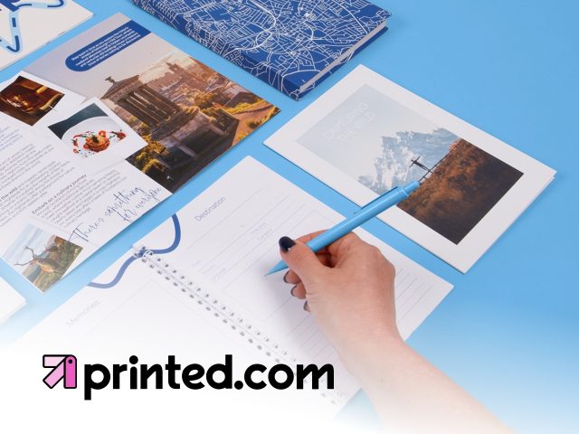 Printed com cover design. Promotional flyer featuring a sale or offer. High-resolution image for marketing and advertising.