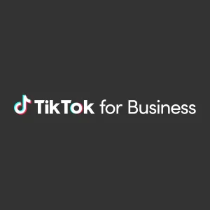 TikTok for Business brand logo, optimising advertising campaigns and brand visibility for UK businesses.
