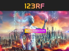 123RF brand cover: clean design, professional image, stock photo for business, marketing, and advertising.