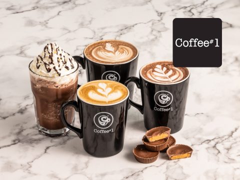 Coffee#1 Coffee #1 brand cover art. Premium coffee beans, rich aroma, and a warm, inviting aesthetic.