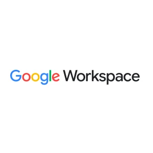 Official Google Workspace brand logo, featuring colourful 'G' icon and 'Google Workspace' text. Ideal for business solutions.