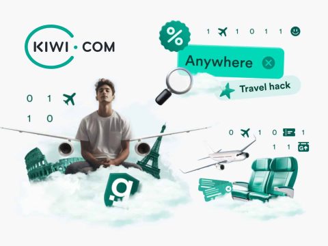 Kiwi.com Kiwi.com new brand cover featuring vibrant design and travel inspiration. Flight deals, travel booking, and affordable flights.