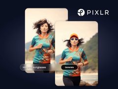 Pixlr online photo editor cover image showcasing a user editing a photo with various tools and filters. Free photo editing software and design tools.