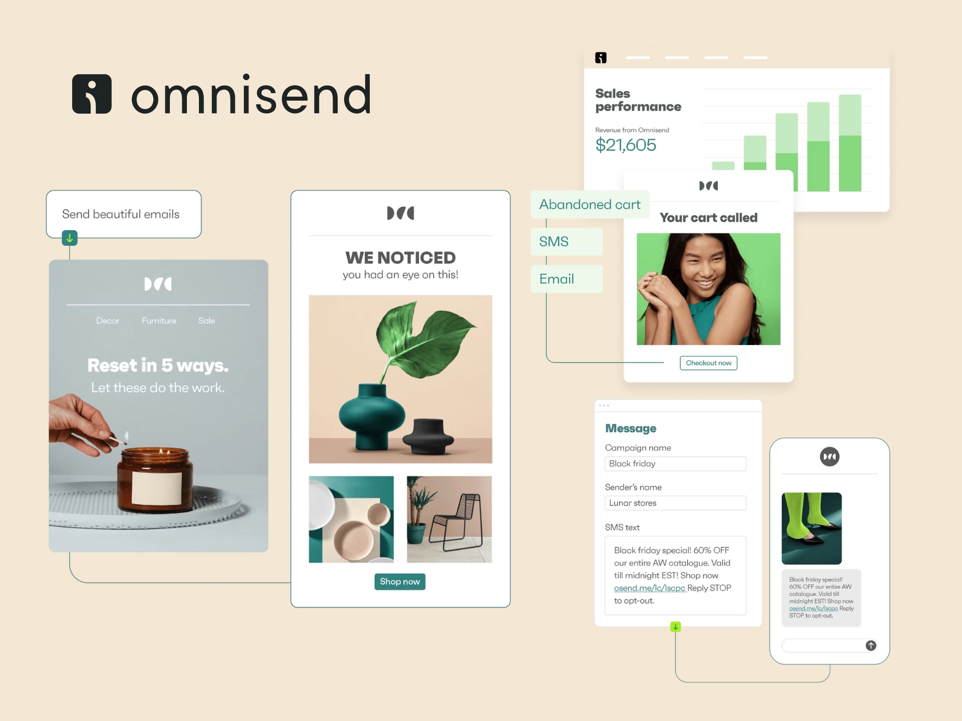 Omnisend Discount Code Omnisend brand cover image showcasing seamless e-commerce marketing and customer engagement. High-quality design for email marketing, SMS marketing, and more.