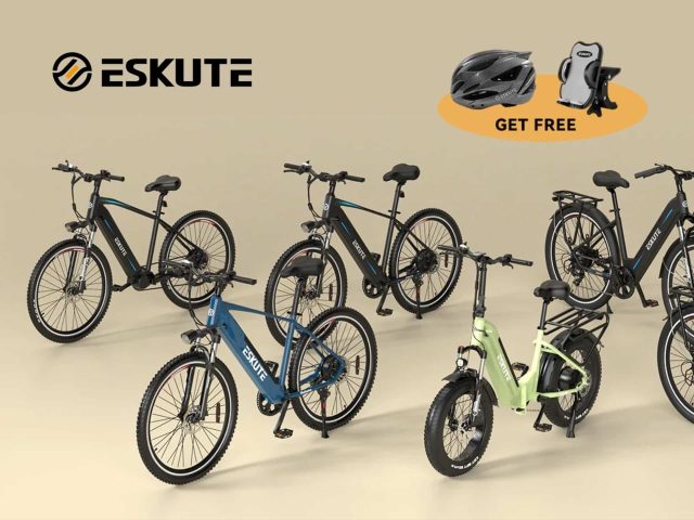 Eskute electric bikes cover. Stylish e-bikes for commuting, recreation, and city exploration. Electric bicycles, e-bikes, folding bikes, urban bikes.