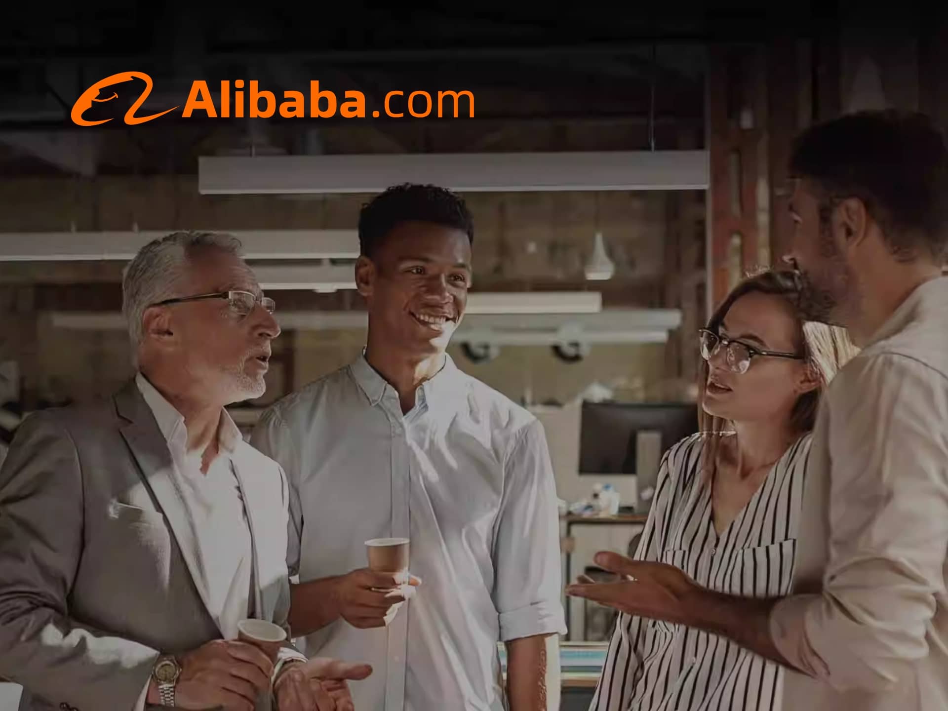 Alibaba brand cover image - promotional materials, shopping, deals, online marketplace. 1920x1440