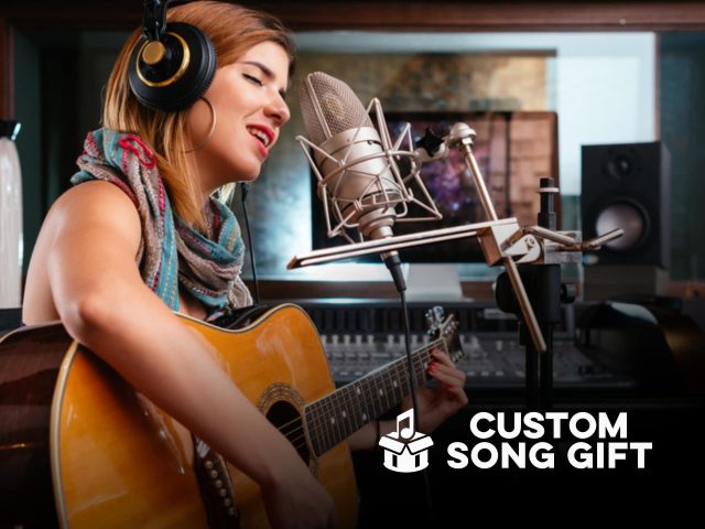 Custom song gift cover: Personalized music gift, unique present for birthdays, anniversaries, and special occasions. High-resolution image.