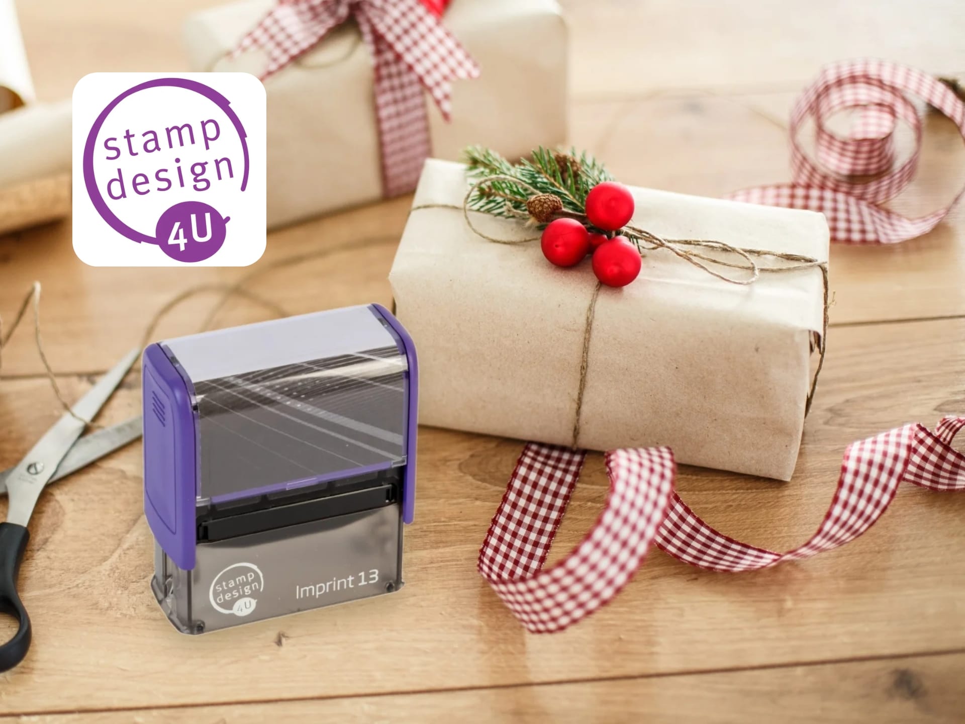 Stamp Design 4U logo design. Modern stamp design with a clean, professional look. Brand identity for Stamp Design 4U.