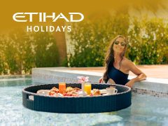 Etihad Holidays travel cover: Stunning beach vacation, luxury resorts, travel deals & packages. Explore destinations with Etihad Holidays.