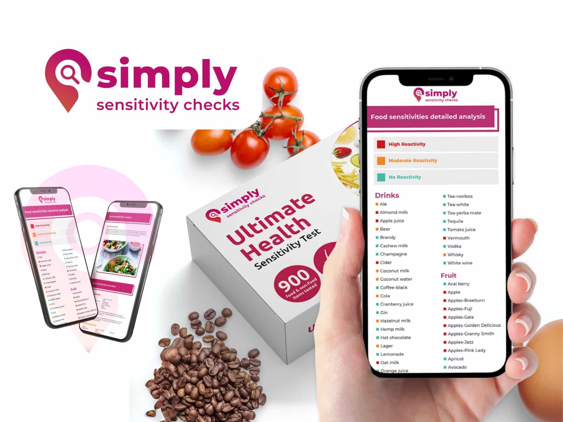 Simply Sensitivity Checks Discount Code Simply Sensitivity Checks: Cover image featuring a stylish design for allergy and sensitivity testing services. Learn more about food sensitivity & intolerances.