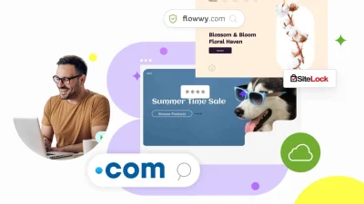Crazy Domains brand cover featuring professional web hosting and domain registration services for UK businesses.