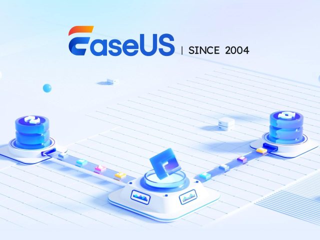 EaseUS data recovery software cover: recover lost files, photos, videos, and documents. Secure and reliable data backup and recovery solution.