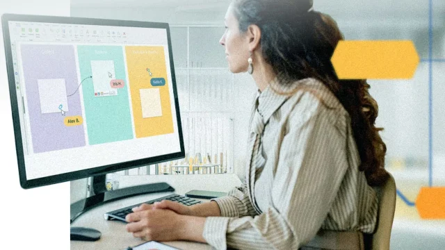 MindManager software interface displayed on a laptop screen for professional project management and visual mapping.